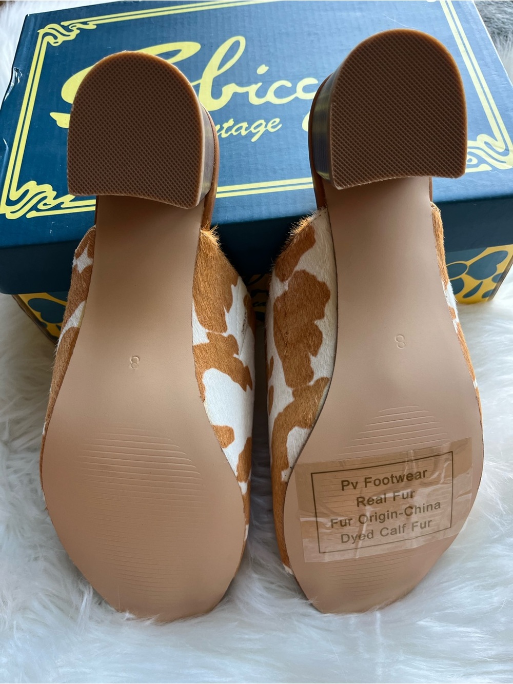 Sbicca Women's Richwood Sandal Calf Fur Mule Slides Size 8 - Picture 6 of 12